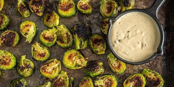 image of Roasted Creamy Brussels Sprouts