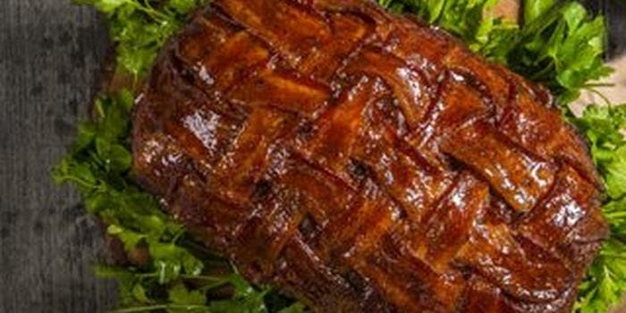 image of Baked Bacon-Weaved Meatloaf