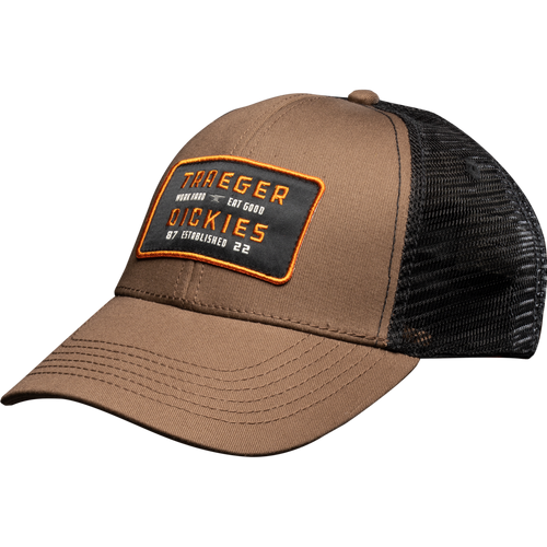 Traeger x Dickies Curved Brim Trucker Hat - Brown