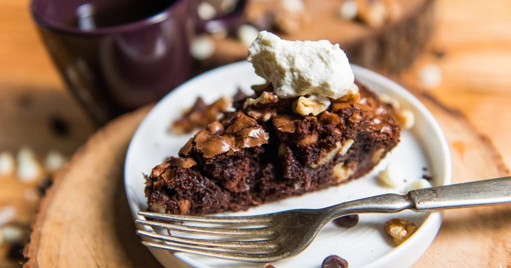Double Chocolate Chip Brownie Pie