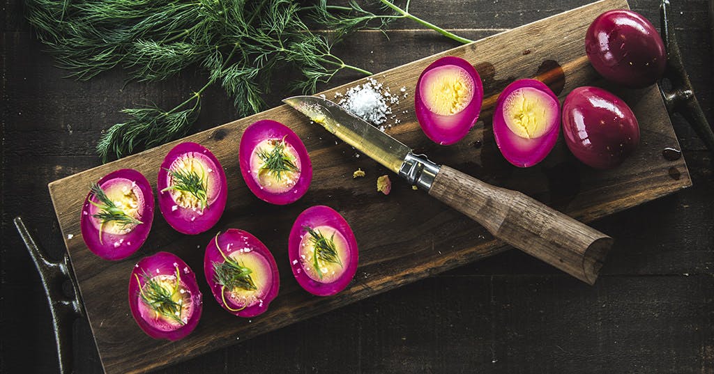 Smoked Beet-Pickled Eggs