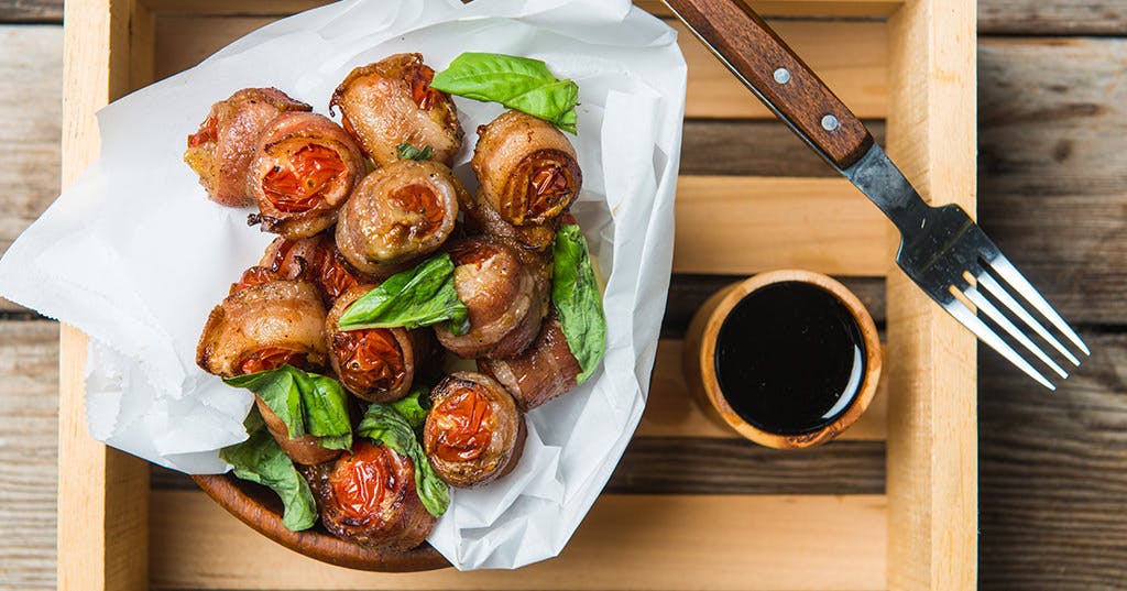 Bacon-Wrapped Cherry Tomatoes