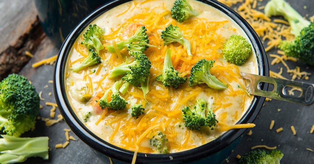 Roasted Broccoli Cheese Soup