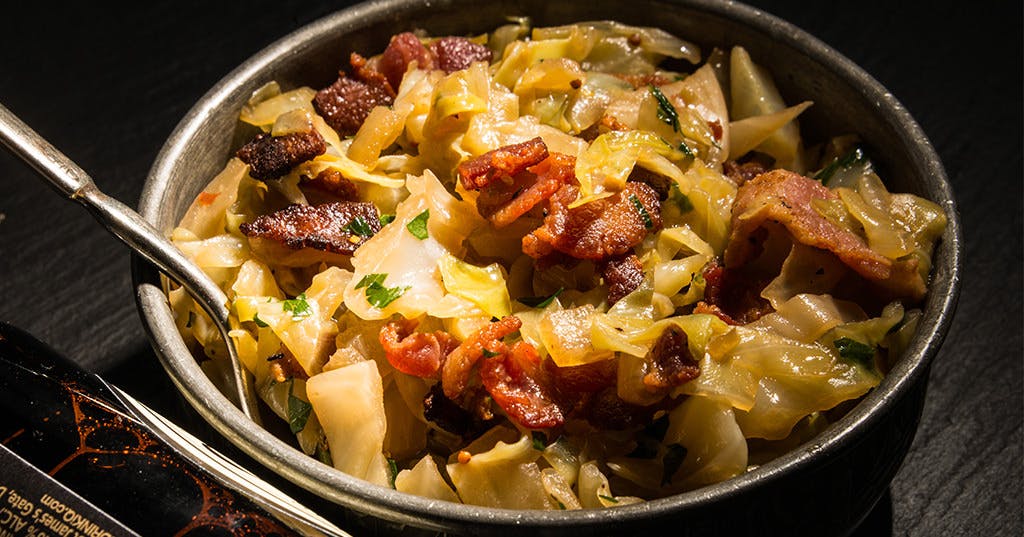 Beer-Braised Cabbage With Bacon