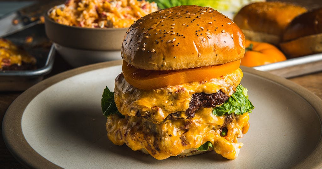 Grilled Southern Pimento Cheeseburger