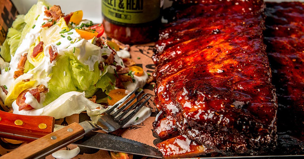 BBQ Spare Ribs with Classic Wedge Salad