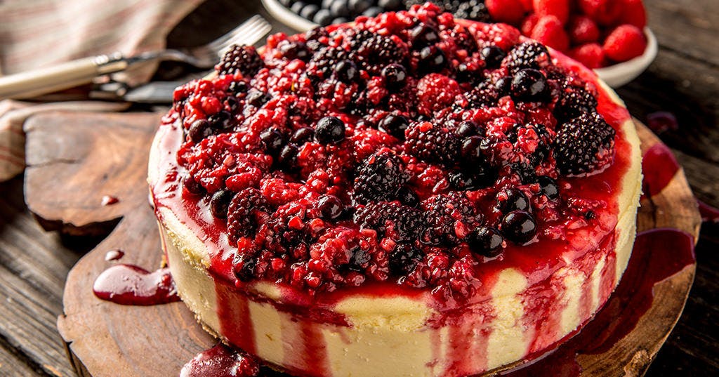 Baked Summer Berry Cheesecake