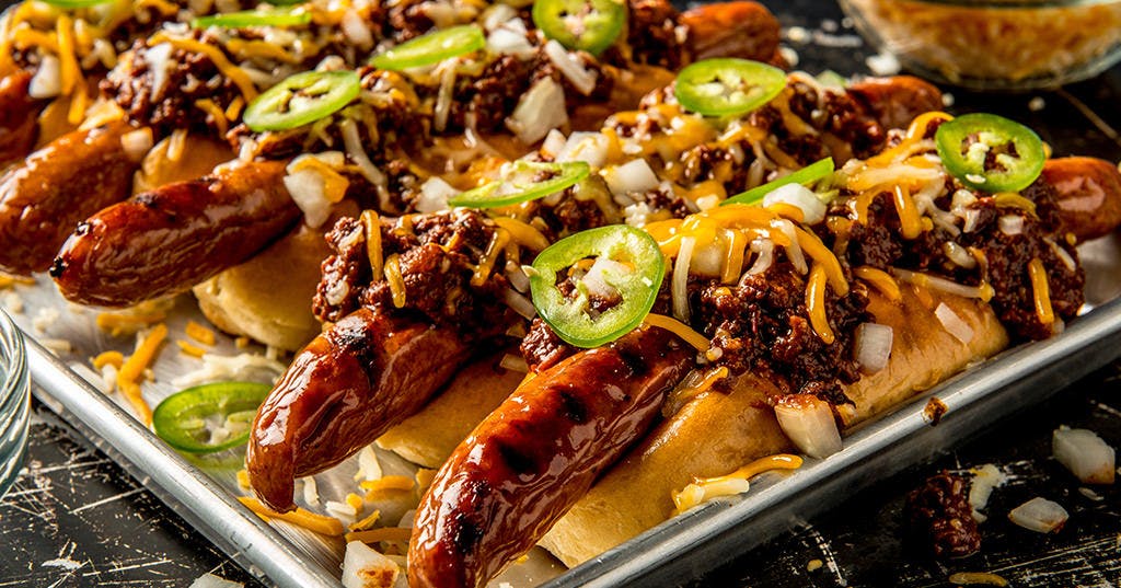 Grilled Chili Cheese Jalapeño Dogs