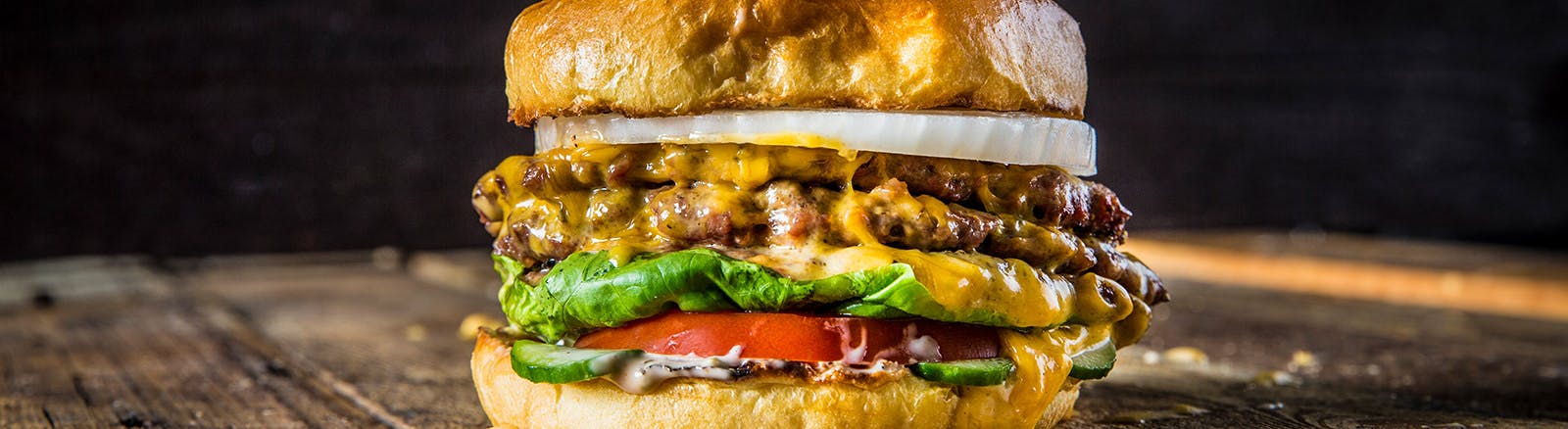 Grilled Triple Cheeseburger
