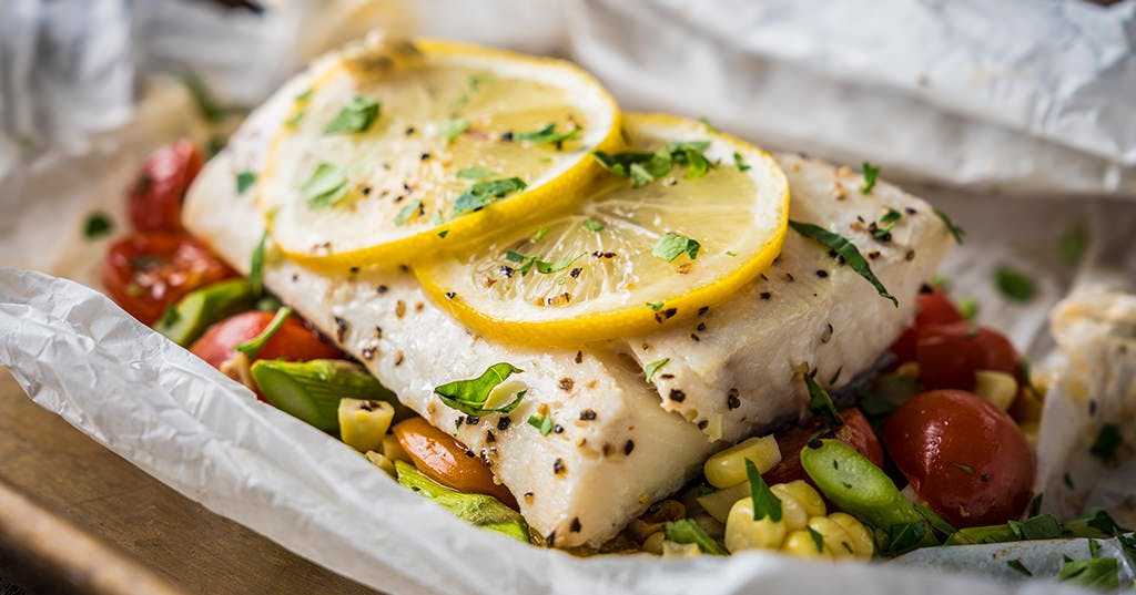 Roasted Halibut in Parchment
