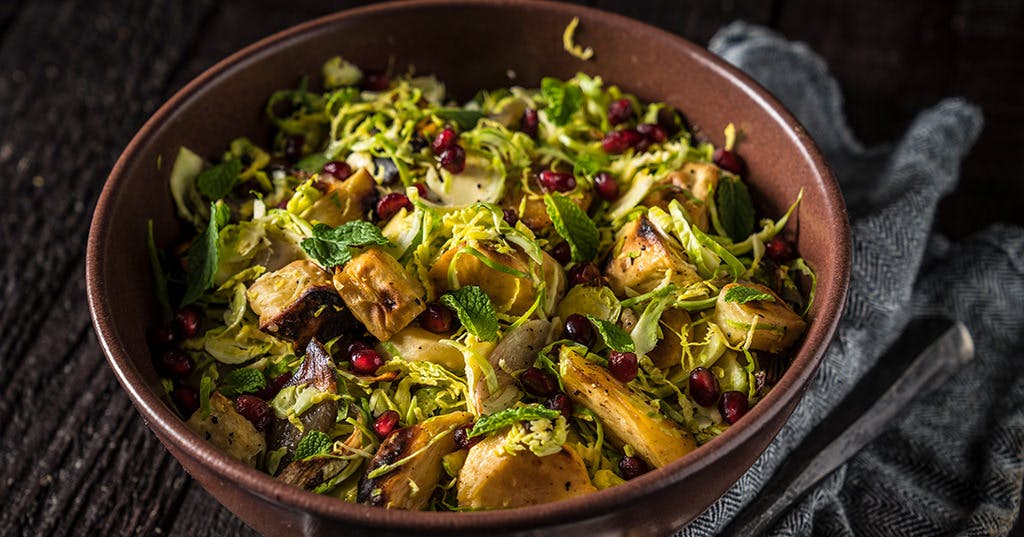 Smoked Shredded Brussels Sprout Salad