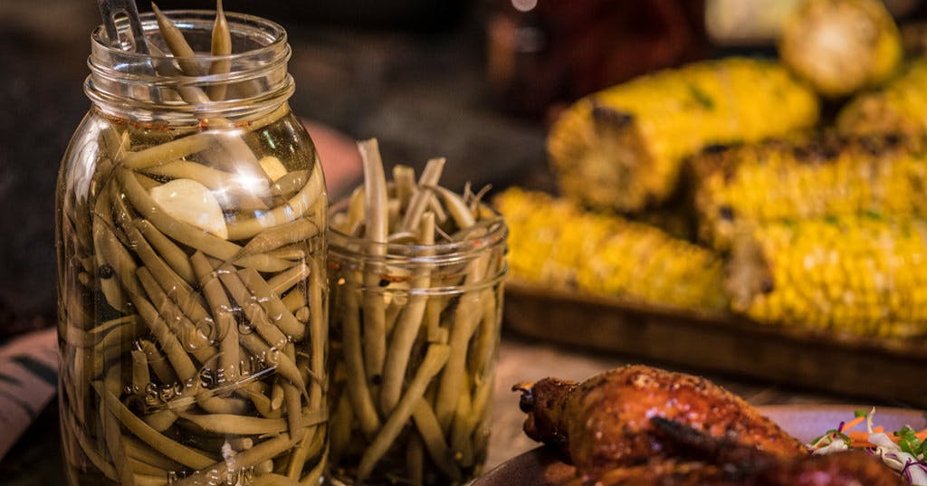 Smoked Pickled Green Beans