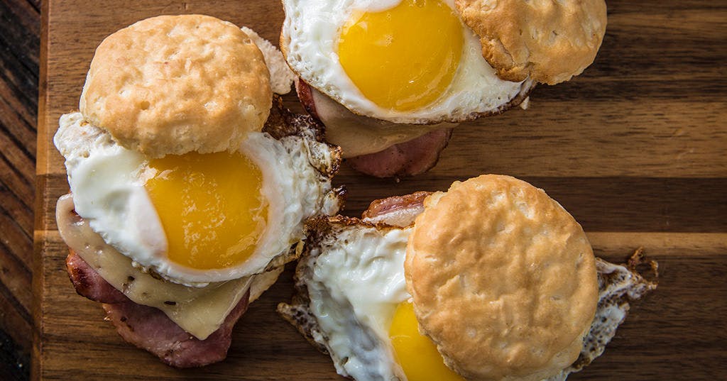 Grilled Country Ham Biscuit Sandwich