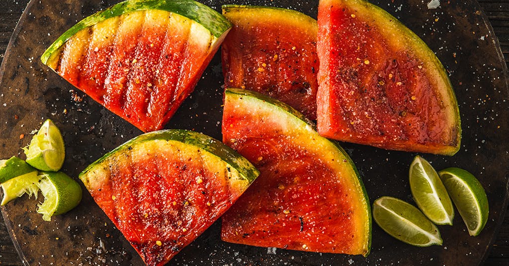 Grilled Watermelon with Lime & Smoked Chili Salt