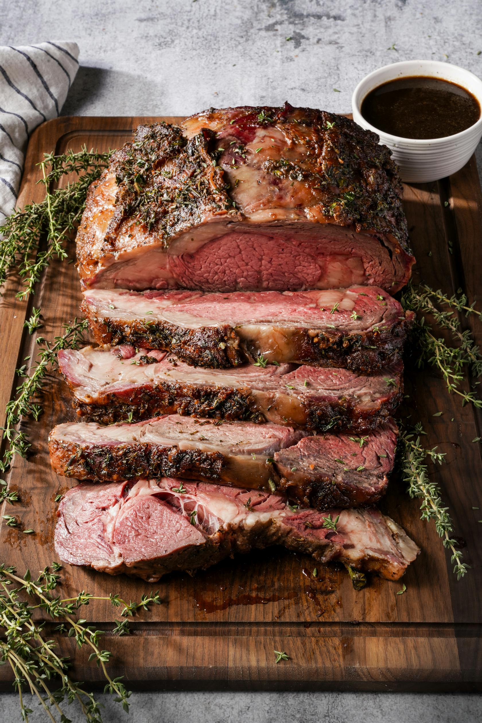 Herb-Crusted Prime Rib with Au Jus