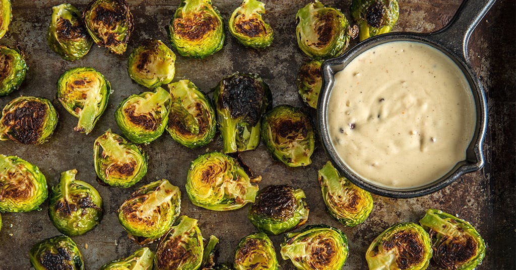 Roasted Creamy Brussels Sprouts