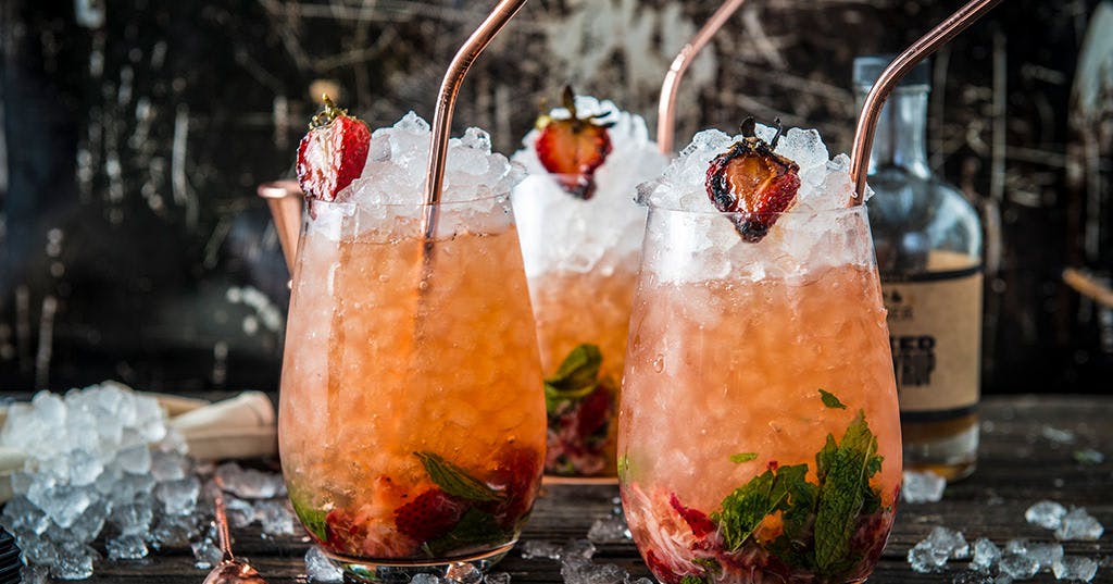 Strawberry Mint Julep Cocktail