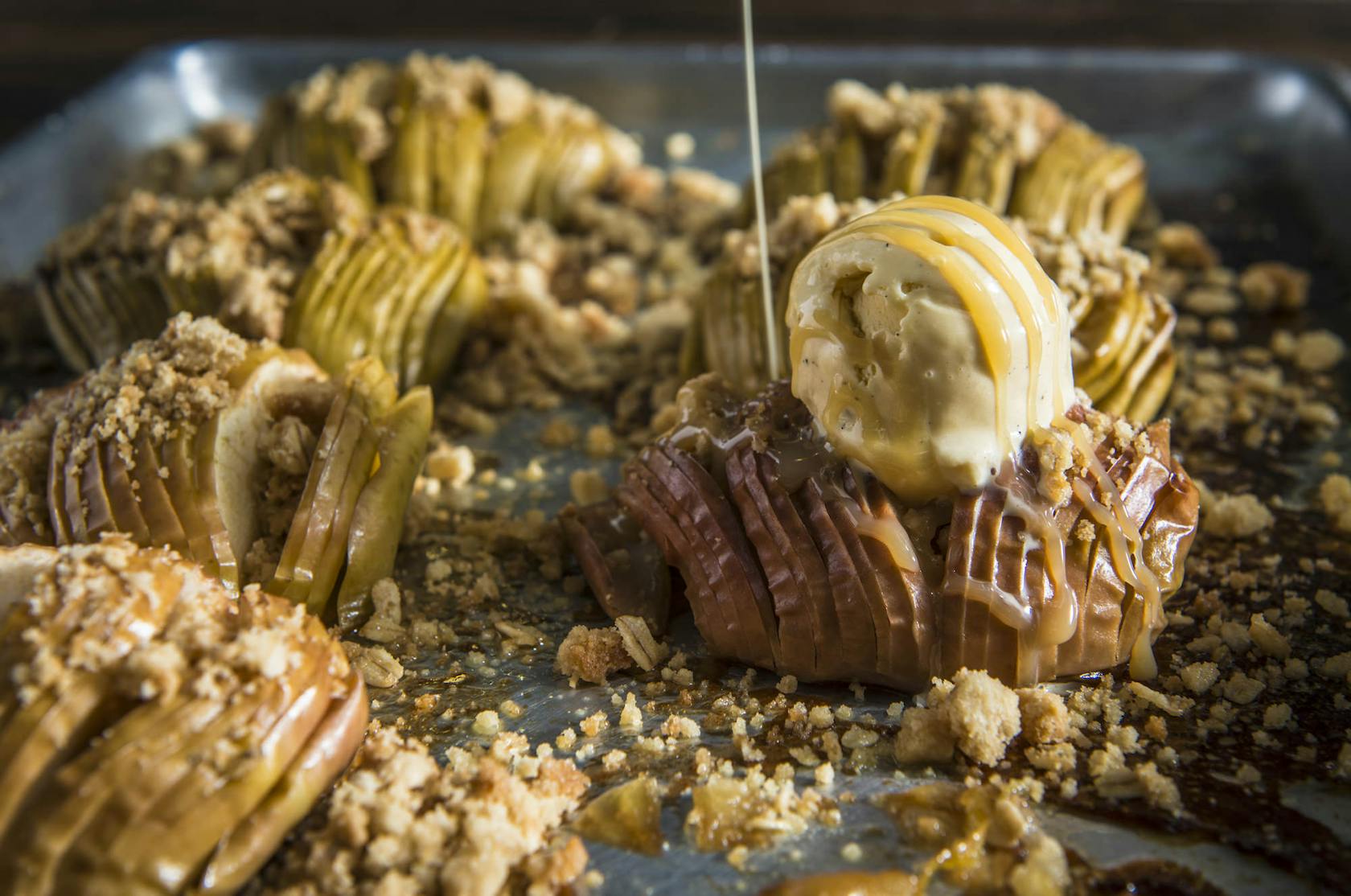 Baked Hasselback Apples
